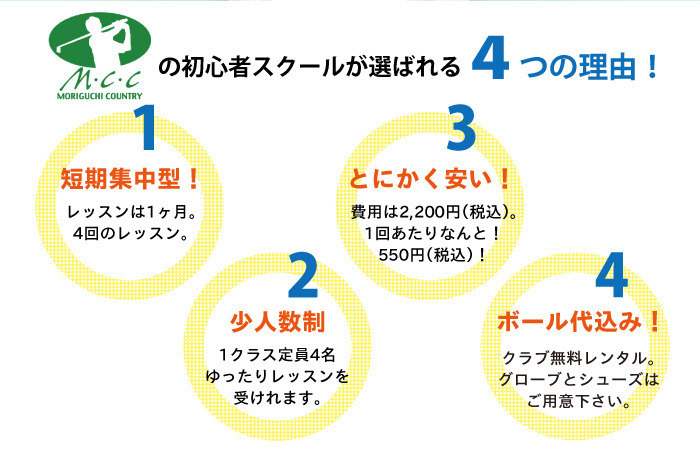 関西ゴルフ振興初心者スクール受講生募集中!!